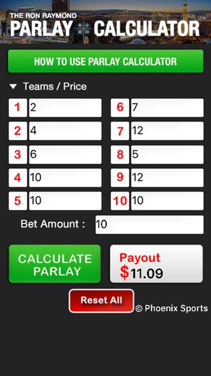 10 team parlay calculator|how to calculate parlays.